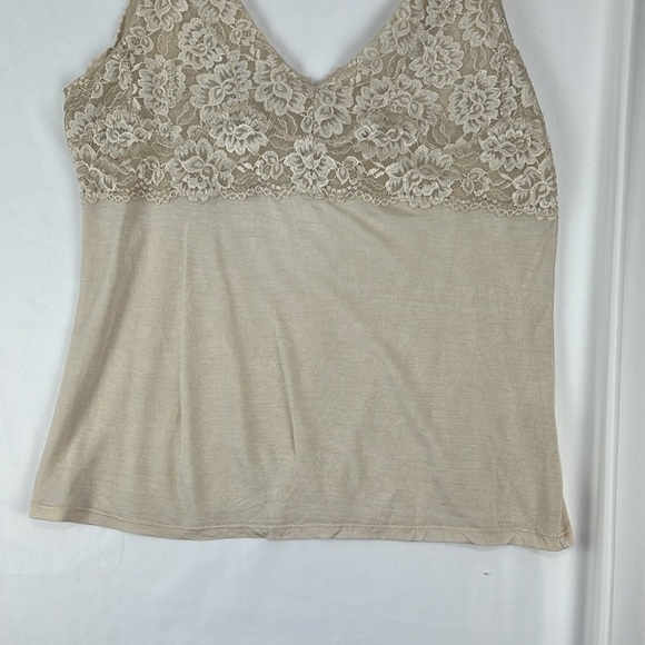 Winter Silk Cream Silk-Modal Lace Cami - Picture 2 of 8